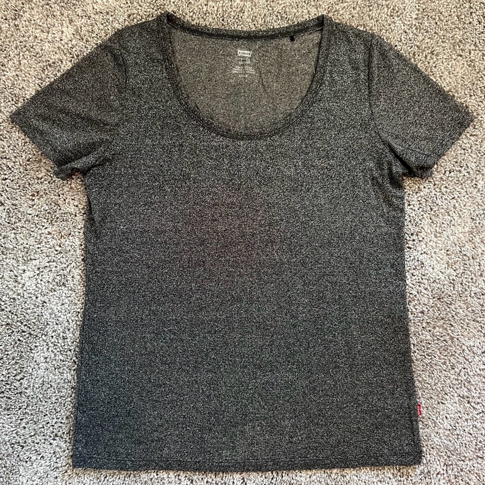 Levi's Gray Fitted Short Sleeve T-Shirt, Size: S